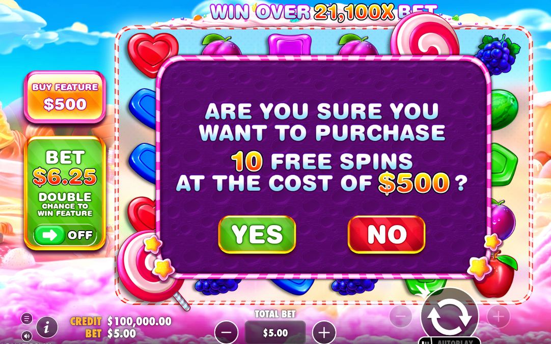 Vier Scatter auf dem Raster lösen die Free Spins aus